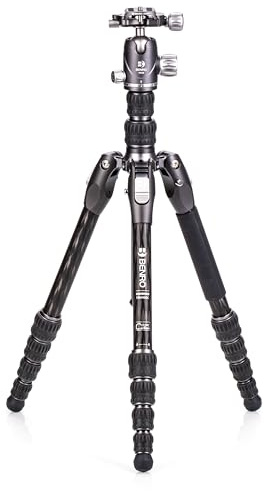 Benro Carbon Fibre Zero Series Tripod/Monopod with VX20 Ballhead, 5 Leg Sections, Twist Leg Locks, Padded Carrying Case (FRHN05CVX20) Max Height 139.5 cm