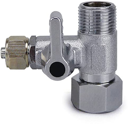smardy Robinet d´Arrêt Adaptateur-T 3/8x3/8x3/8 Vanne d'Arrêt pour raccordement de 2 appareils (réfrigérateur côte à côte, système d'osmose inverse, filtre à eau, machine à café)