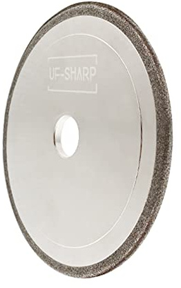 UF-SHARP Diamant - Meule de tronçonneuse - 145mm*3.2mm*22.222mm - Pour chaînes en carbure de tungstène à pas de 1/4 pouce et 0.325 (3.2 mm d'épaisseur)