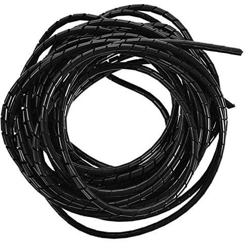 10m Cavo Avvolgicavo A Spirale Tubo Gestisci Cavo A Spirale Manicotto Per Cavi A Spirale Avvolgicavo Ordinato Nascondi Rilegatura Gestione Del Filo Per PC TV Home Office 6mm Nero
