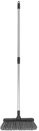 Kleeneze Besen mit Stiel 120cm, Zimmerbesen Weiche Borsten, Kehrbesen für Holz Fliesen & Laminat, Bodenbesen Kratzfrei, Ausziehbarer Griff, Universalbesen für Haushalt & Garten, Langlebig