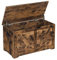 VASAGLE Puff Almacenaje, Banco Almacenaje con 2 Bisagras de Seguridad, Baúl Almacenaje, Banco Zapatero, Estilo de Campo, 40 x 80 x 46 cm, para Pasillo Dormitorio Salón, Marrón Rústico LSB062T01