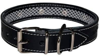 TUYNEC - Hundehalsband Leder mit Schutznetz für Flohhalsband Hunde, Hundehalsband das schützt und die Lebensdauer des Zeckenhalsbands für Hunde verlänger