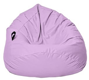 MILLINDABAG Kastanie Tropfenform Sitzsack für Kinder Jugendliche und Erwachsene Beanbag Kissen Indoor & Outdoor Gaminggeignet bereits gefüllt Sitzkissen Bodenkissen (Flieder, XL-Durchmesser 77 cm)