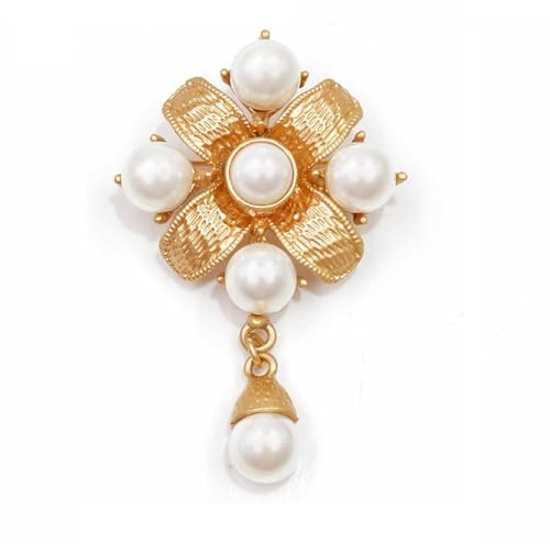Perlen-Kreuz-Brosche, Barock-Stil, Anstecknadel, Wintermantel, Damenbekleidung, Accessoires, Korsage