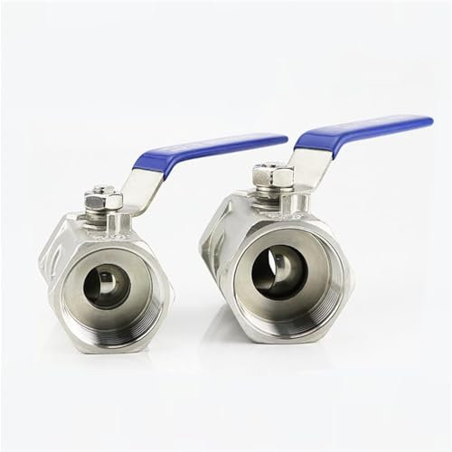 ELTOX Ventil 1pc Kugelhahn Innengewinde Edelstahl BallValve SS304 BSP 1/4 3/8 1/2 3/4 1 1-1/4 1-1/2 (Spezifikation: 2) (Size : 2 Inch)