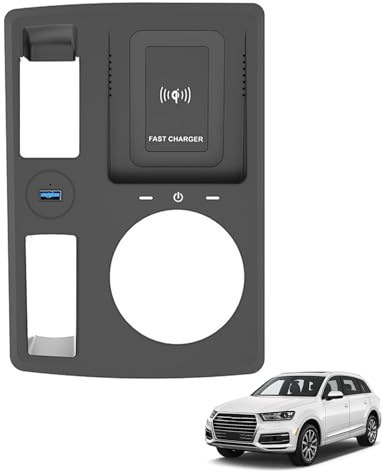 ASHOIH Nuovo Caricabatterie Wireless per Auto,per Audi Q3(2019-2024) Q3L Sportback(2020 2021 2022 2023 2024),Tappetino di Ricarica Wireless Veloce per Telefono da 15W