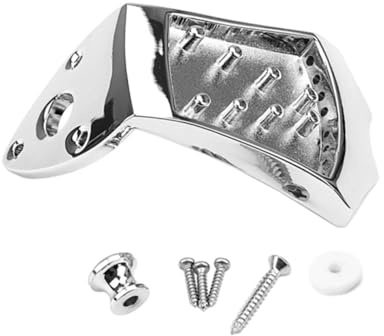 VINTORKY Silver Metal Mandolin Tailpiece Part, Hardware with Corrosion Resistance and Stable String Anchor, Sound Improvement Accessory for Consistent Tuning Stability, Gotoh Tuners