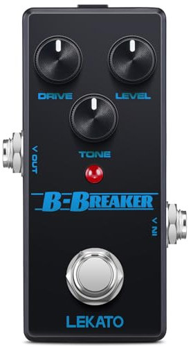 LEKATO Overdrive Gitarrenpedal Blues Drive Vintage Overdrive-Pedal Analog Overdrive Gitarre Effektpedal für E-Gitarre(B-BREAKER)