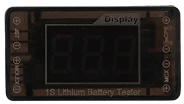 Lithium Battery Tester, 1S Battery Tester Indicator Checker Lipo Battery Checker for JST MCPX MCX Plug Connector Battery Voltage