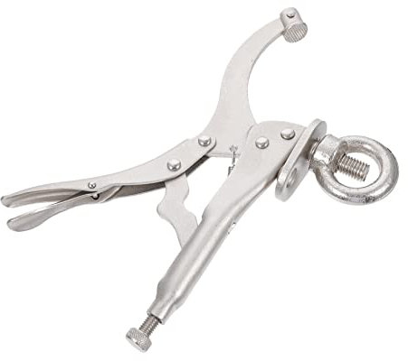 Uonlytech 9-inch Drill Press Clamp and Locking Pliers Set, Heavy Duty Drill Fixing Clamp Quick-Set Lock for Workshop and Carpentry