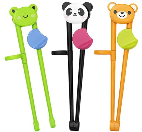 Pack De 3 Palillos Infantiles, Palillos De Práctica Infantil, Vajilla Infantil, Palillos Lindos De Dibujos Animados, Palillos Auxiliares Infantiles