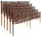 Creative Home Set de 5 Vallas de Mimbre Natural | Tamaño: 100 x 30 cm (+/- 1 cm) | Valla de Jardín para Delimitar Parterres Decorativa | Cerramiento Cercado de Césped | para Jardín Balcón Terraza