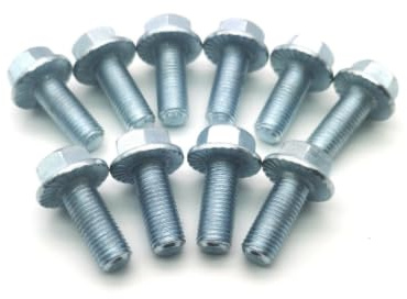 Lot de 10 boulons M10 x 1,25 mm M10 x 1,25 x 25 mm à tête hexagonale compatible avec la plupart des marques de quads et VUTT 4 roues Karts 10.9
