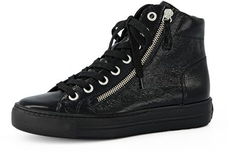 Paul Green Damen, Frauen High-Top Sneaker,straßenschuhe,Strassenschuhe,Sportschuhe,Freizeitschuhe,Turnschuhe,Laufschuhe,Schwarz (Calf/Black),38 EU / 5 UK