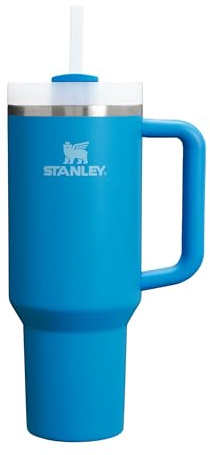 Stanley Quencher H2.0 Flowstate Tumbler 1.2L - Kallt I 11 Timmar - Iced I 48 Timmar - Kopp Med Halm, Handtag Och Lock - Diskmaskin Säker - Resemugg För Kall Dryck - Azure
