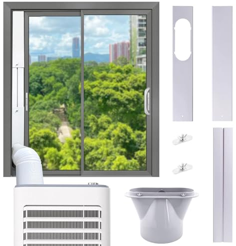 3 Stück Fensterabdichtung für Mobile Klimageräte, Zubehöradapter für Ihr Mobiles Klimagerät 13/15cm, Verstellbare Fenster Klimaanlage Abdichtung (13cm Zubehöradapter)