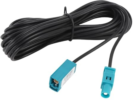 Yctze Cavo di Prolunga per Antenna Stereo in Metallo e Gomma, FAKRA Femmina-femmina, per TV, Radio, Altoparlanti, Lettori Multimediali, con Prestazioni Superiori, Sostituzione Ideale, (500 cm)