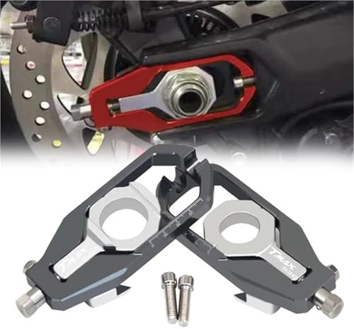 XXCSPDL Bloques De Ejes Y Tensores De Cadena para Ruedas Traseras De Motocicleta CNC Tmax530 para TMAX530 DX SX Tech MAX