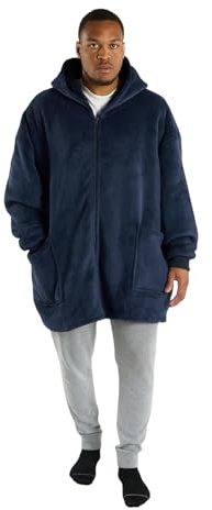 OHS Übergroßer Kapuzenpullover mit Reißverschluss, für Herren und Damen, tragbare Decke, ultraweich, warm, Sherpa-Fleece-Jacke, Damen, Herren, Kapuzendecken, Sweatshirt, Reißverschluss, Kapuzendecke