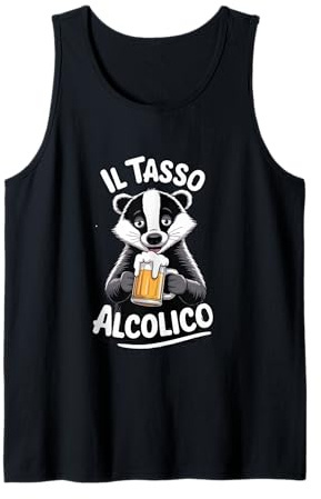 Maglia Divertente Il Tasso Alcolico Birra Versione Cartoon Canotta