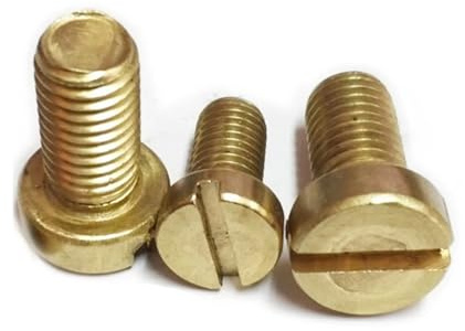 Brass Slotted Cheese Head Screw DIN84 Bolt GB65 M2 .5 M3 M4 M5 M6 M8(M2x8 (100pcs))