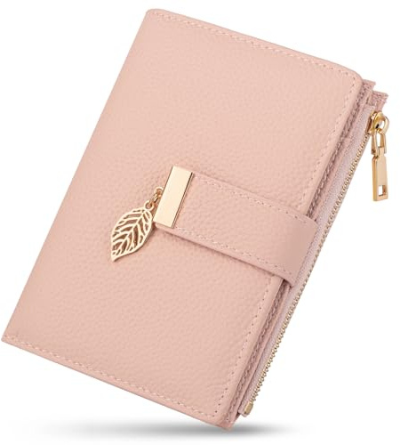 JUYANO Porte Monnaie Femme, Petit Portefeuille Femme avec Blocage RFID Protege Passeport Porte Feuilles pour Femme avec 11 Fentes pour Cartes et Pochette à Fermeture éclair