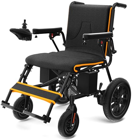 Electric Wheelchairs for Adults, Foldable Power Wheelchair, 15 Miles Longer Range, 500W Dual Motors, All Terrain Portable Motorized Wheelchair for Seniors Support 350 lbs