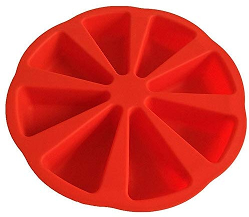 Teglia Per Pizza,Pizza Pan Ilicone torta stampo rotondo Bakeware cottura Piatti 8 cavità Torta Porzione pizza al taglio Pan Divided Tray