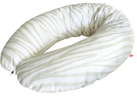 XXL - 210cm! Motherhood 2-in-1 Schwangerschaftskissen, Lagerungs- und Stillkissen XXL 210 cm – ergonomisches Seitenschläferkissen mit abnehmbarem Bezug (Zebra mintgrün)