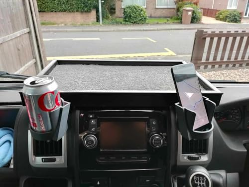 Dashboard Table for Peugeot Boxer Citroen Relay Fiat Ducato + Phone Cup Holders