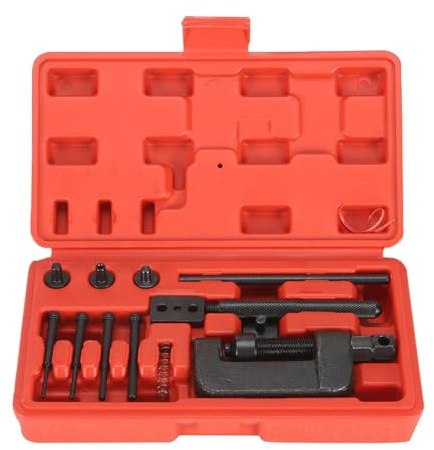 kesurpae Kit de remachado de precisión para cadenas moto. Imprescindible para aficionados al bricolaje y mecánicos motos. Cortador eslabones para cadenas motos carretera.