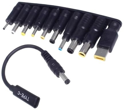 BUBEFSKD Presa USB C compatta a DC5, 5 x 2, 1 mm, adattatore leggero e veloce per computer portatili, router, fotocamere, USB tipo C femmina a convertitore di corrente