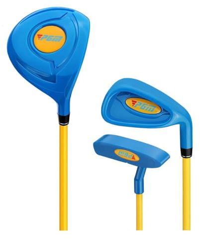 Set completo di mazze da golf per bambini, con putter in ferro, per principianti, ragazzi e ragazze, per praticare golf swing, mazze ibride (età 4-5, blu (senza borsa)