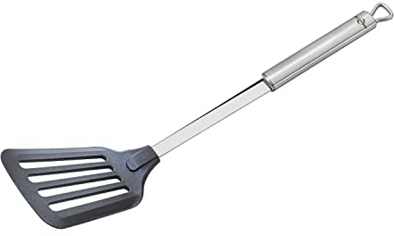 Küchenprofi 12 1027 28 00 Nylon Pfannenwender PARMA, Silber | Hochwertiger Küchenhelfer, für Braten und Wenden, spülmaschinenfest, rostfreier Edelstahl, hitzebeständig bis 270°C