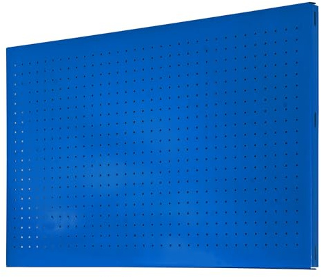 SimonRack Werkzeugwand,150x40x3,5 cm, Metall-Lochwand, Halterungen, Montagematerial, Blau