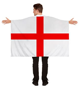 Henbrandt England Polyester English Flag Cape World Cup Party Celebration 5x3ft