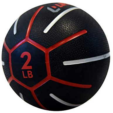 Lifeline Fitness Medicine Ball - Total Body Strength and Stability Training - Multiple Weights Available - Non-Slip, Light Bounce - Textured Surface - Durable - Home Gym Exercise Equipment 2 lbs