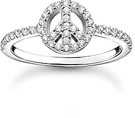 THOMAS SABO Ring Peace mit Steinen 925 Sterling Silber TR2373-051-14
