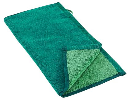 Bassetti Granfoulard, Waschlappen Set 2 Stück, Waschlappen aus Frottee aus reiner Baumwolle, Jacquard, 100% 30 x 30 cm, Badetuch, Grün V1