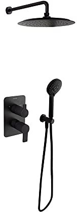 RAMON SOLER 941502RP240NM BLAUTHERM S2 Conjunto Monomando Ducha Empotrada 2 Vías Negro Mate