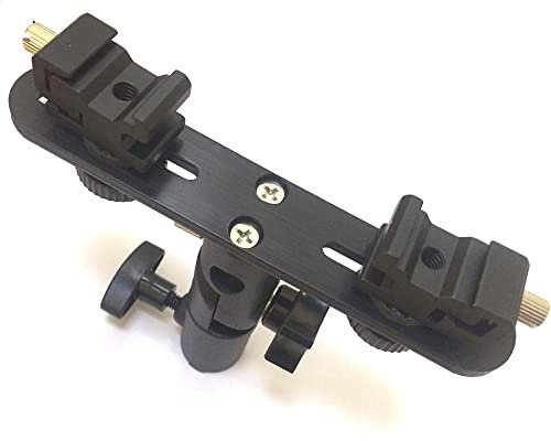 Kamerastativ Doppelkopf Blitzschuh Kofferraumhalterung Regal Blitzlampe LED Halter Blitzlicht Rahmen Rack mit Reflex Flexible Regenschirm Loch Fotografie 1/4 Schraube Adapter Teile Zubehör