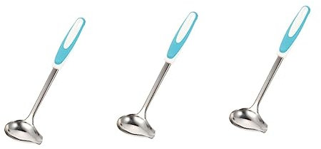 YARNOW 3pcs Gravy Spoon Unique Stainless Ladle Kitchen Sauce Spoon Cooking for Restaurant Pouring Spout for Seasoning Scoop and Small Sauce Kitchen Supply for Everyday Use