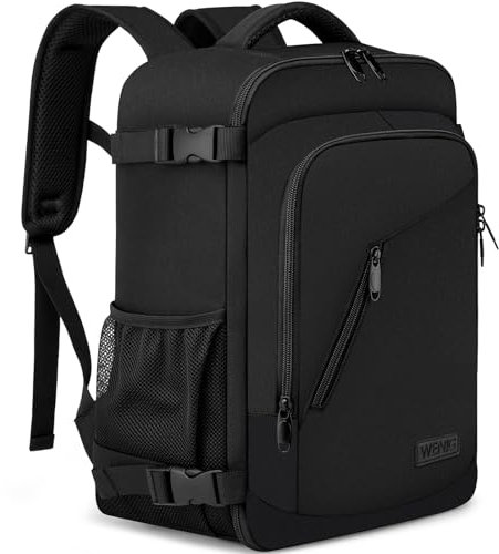 Handgepäck Rucksack 40x20x25 für Ryanair Klein Reiserucksack für Flugzeug Unter Sitzplatz Tasche Laptop Rucksack 14 Zoll mit USB Ladeanschluss für Herren Damen Schulrucksack Jungen Teenager,Schwarz