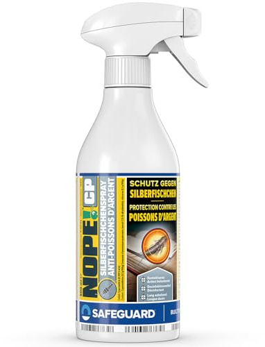 NOPE! CP Spray Anti-Poissons d’Argent 500ml – Maison Intérieur & Extérieur – Inodore & à Base d’Eau – Idéal Pièces Humides & Salles de Bain
