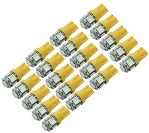 OUNONA 20st Smd Led-bilampor Högpresterande Energibesparande Lätt Att Installera För Sidoljus Och Registreringsskyltar Gul