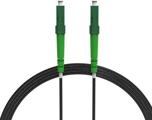 nexinex - Câble patch à fibre optique blindé LC/APC vers LC/APC de 5 m | Compatible avec Telekom, Vodafone, 1&1, Fritzbox, etc. | Câble fibre optique LWL Simplex Singlemode OS2 FTTH