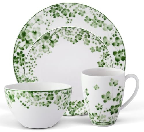 Noritake Bloomington Road 1781-04G Service de table en porcelaine Vert