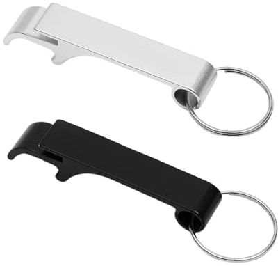 YueJieSelected 2 Stück Flaschenöffner Schlüsselanhänger, Aluminium Multifunktionaler Flaschenöffner, Bottle Opener, Beer Bieröffner Schlüsselanhänger, Bierflaschenöffner