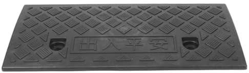 TOVINANNA Schwarze Schwellenrampe und Leichtem Design für Außenbereich aus Gummi Gummibordsteinrampe mit Rutschfester Oberfläche für Auto